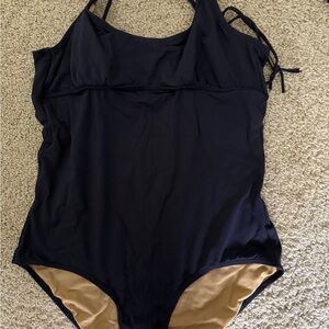 Classic Navy Kids One-Piece Swimsuit